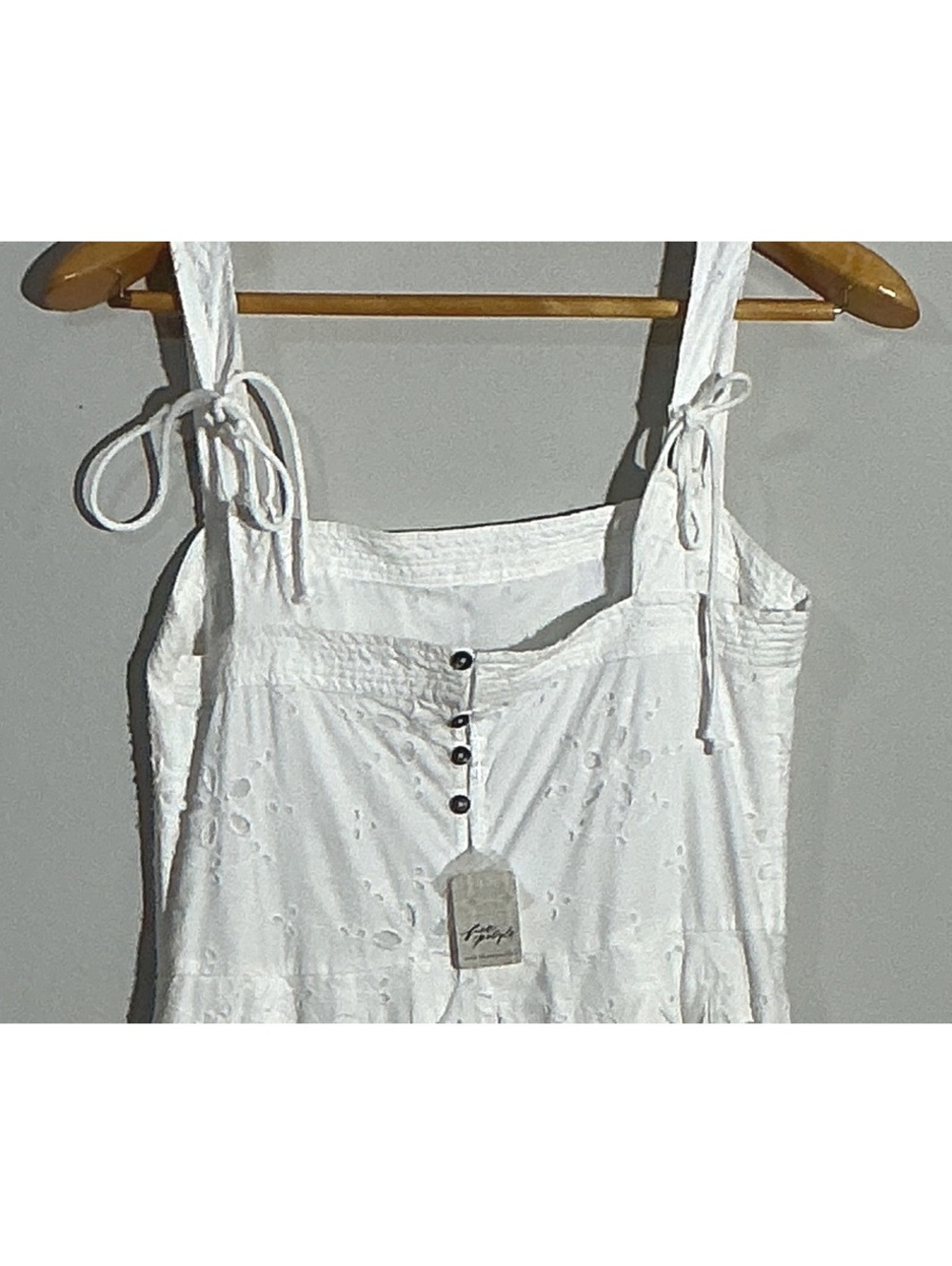 Free People White Eyelet “Primavera” Dress, sz M - Picture 5 of 11